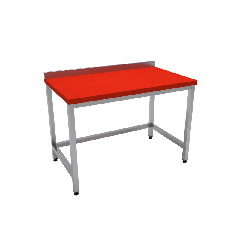Çalışma Tezgahı Polietilen Tablalı 160x60x85 CM Kırmızı