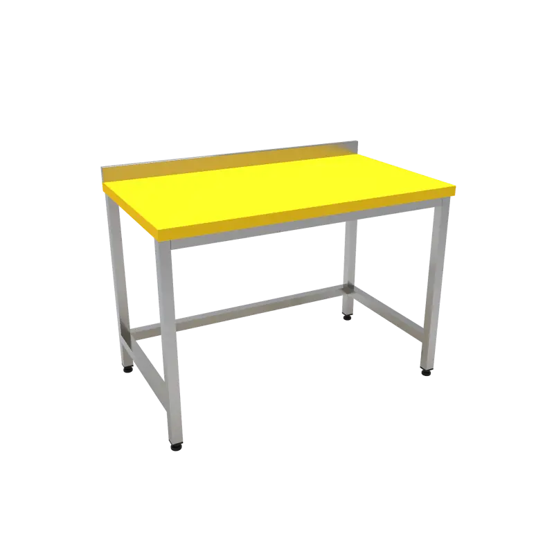 Çalışma Tezgahı Polietilen Tablalı 240x60x85 CM Sarı