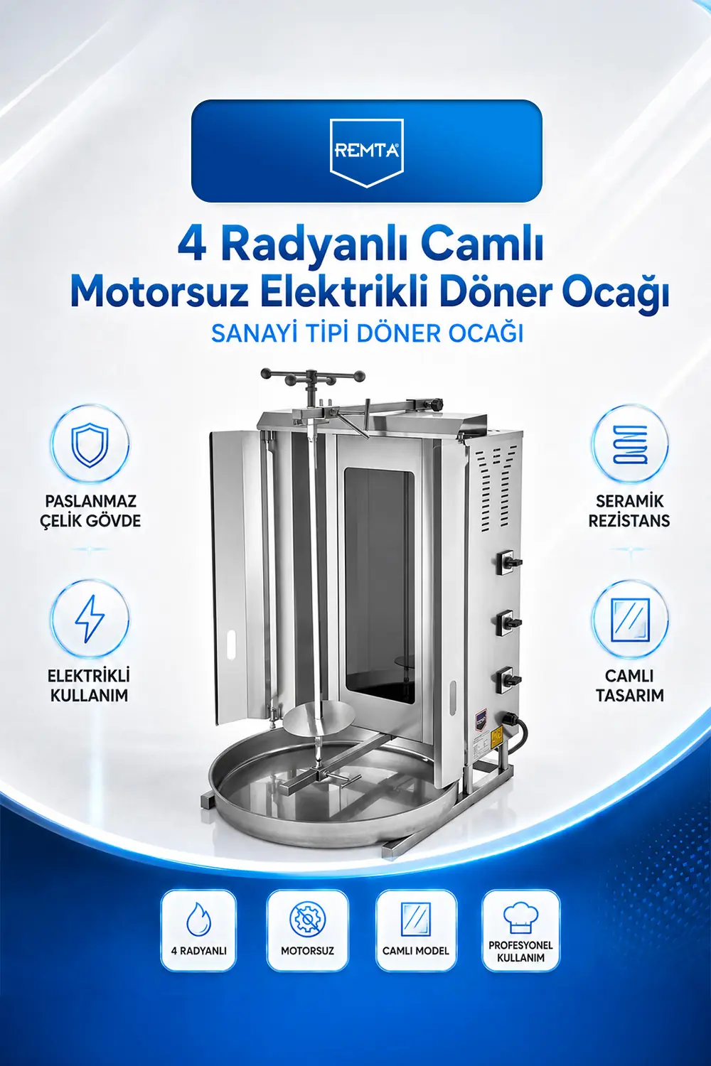 4 Radyanlı Elektrikli Döner Ocağı