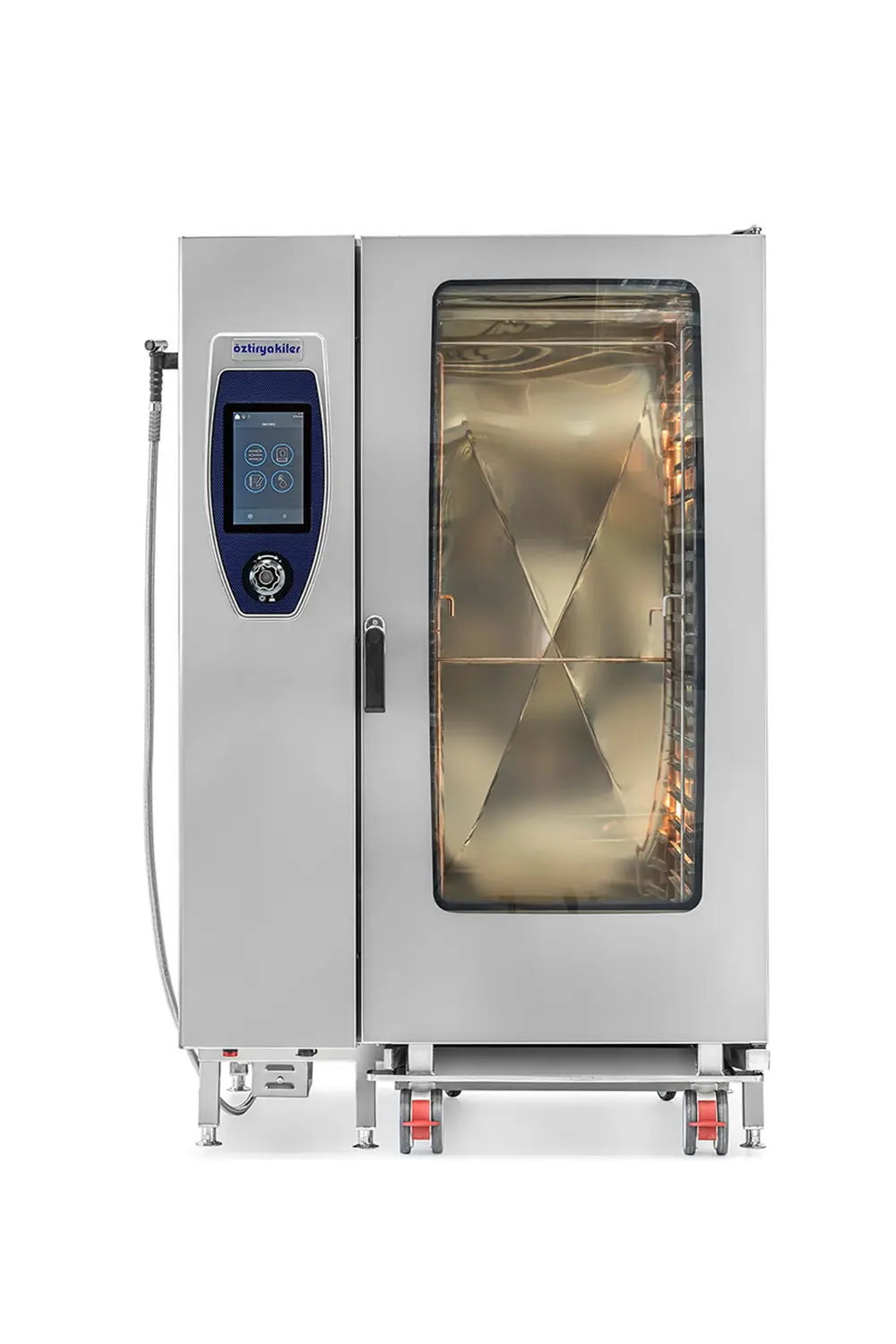 Konveksiyonlu Kombi Sanayi Tipi Fırın Elektrikli 20xGN 2/1 Tepsi Kıt Arabalı