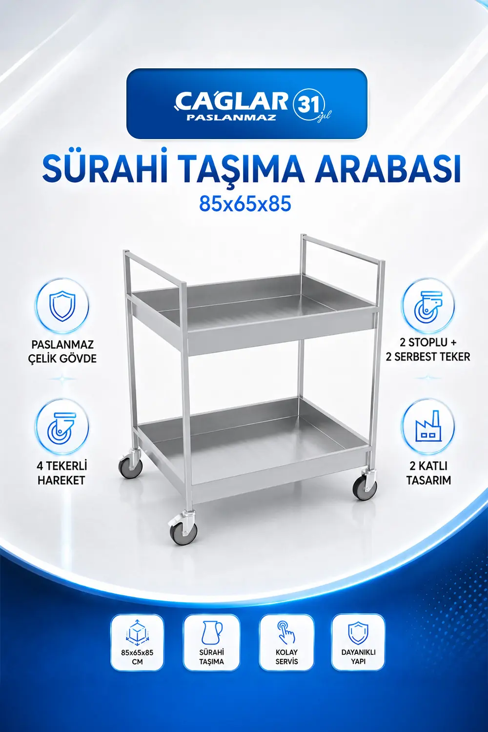 Sürahi Taşıma Arabası 85x65x85