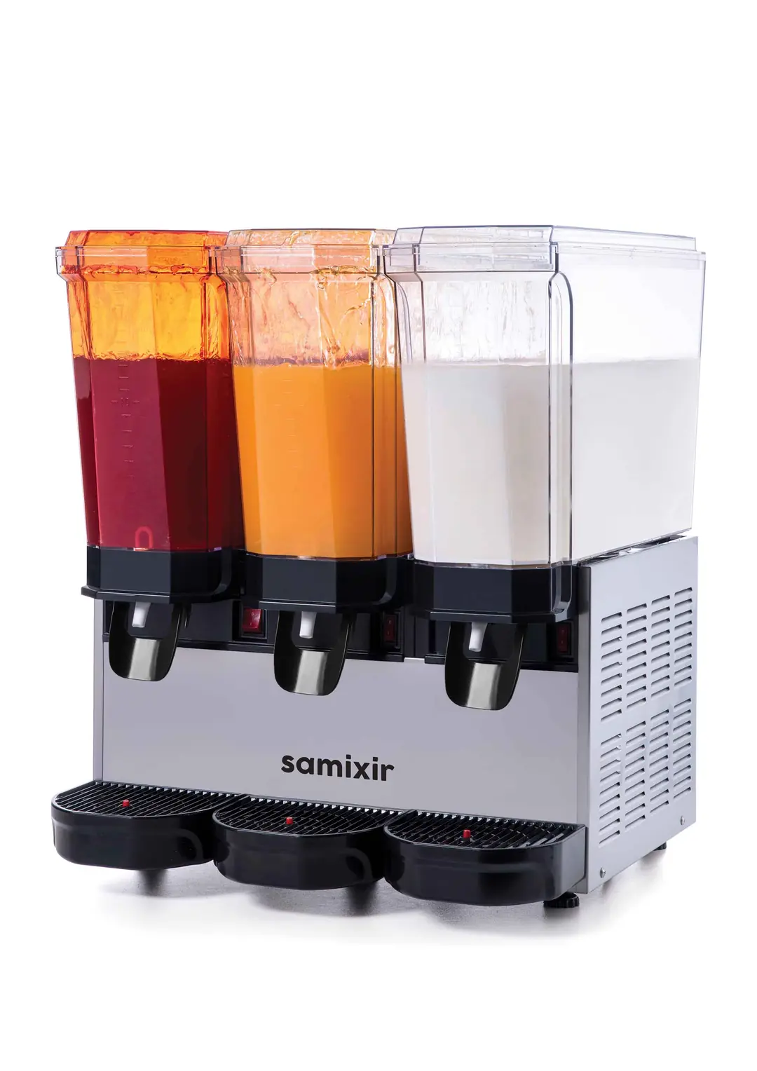 Samixir Klasik Triple Soğuk İçecek Dispenseri (20+20+20 Lt) Fıskiyeli-Karıştırıcılı-Karıştırıcılı, Inox